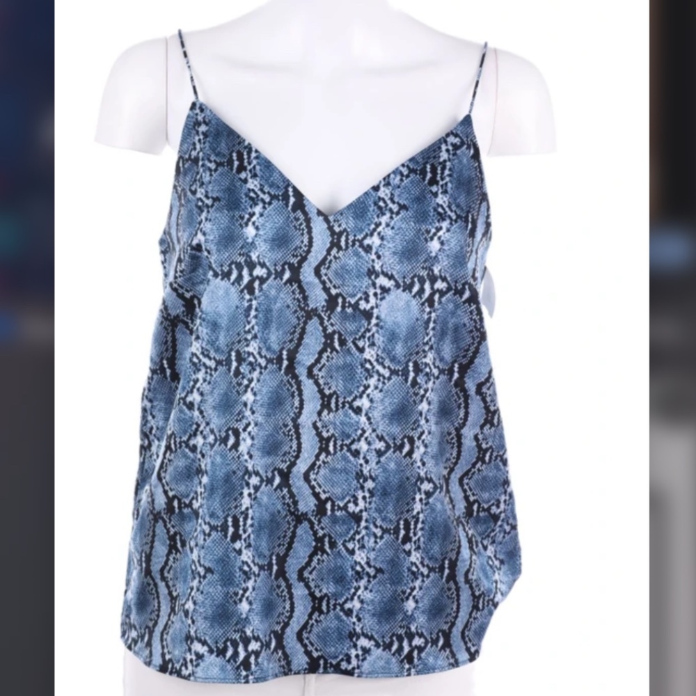 H&M Blue Animal Print Top